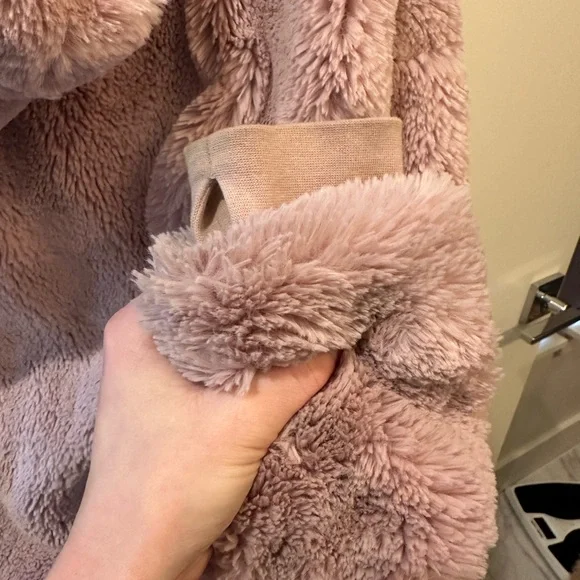 FP Movement - pink fluffy hoodie, half-zip - Picture 2 of 9